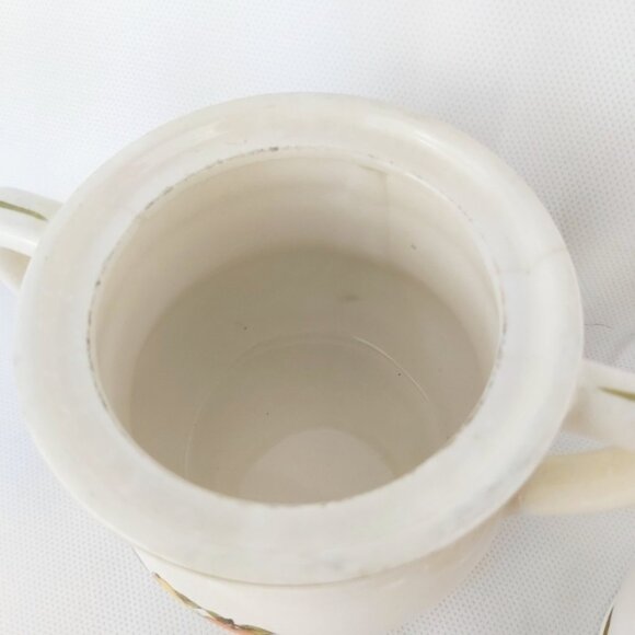 Vintage creamer and sugar pottery ceramic pot - Picture 7 of 12